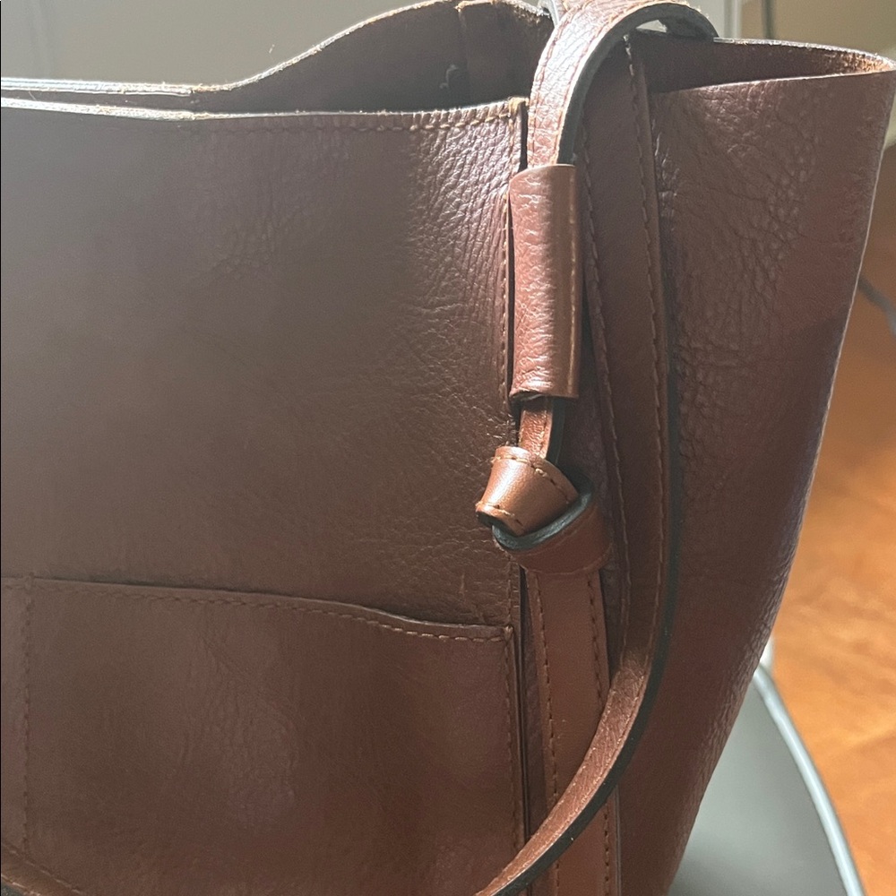 Madewell Brown Leather Tote Bag - Picture 4 of 9